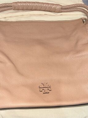 Tory Burch Pebbled Leather Hobo Bag